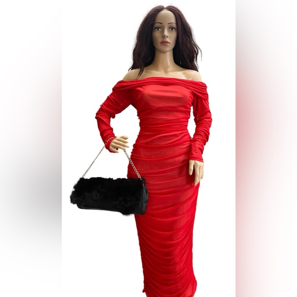 Michelle Monroe vintage leather and fur clutch(RARE) - Picture 12 of 12